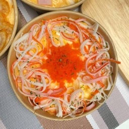 ของโปรด-ข้าวไข่ข้นหมูกรอบ ทีรามิสุ ปังปิ้ง