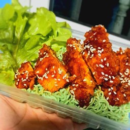 บะหมี่หยกไก่กรอบเทอริยากิ