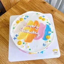 เค้กวันเกิด - ลายเรนโบว์