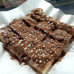 โรตีไข่โอวันตินRoti with egg and Ovaltine