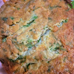 ข้าว ไข่เจียวชะอมหมูสับพริกซอย