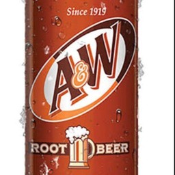 เอ แอน ดับบลิว กลิ่นรูทเบียร์  กระป๋อง 325 ml + น้ำแข็ง 1 แก้ว