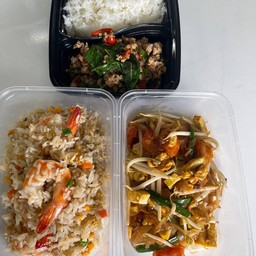 ผัดไทยธรรมดา@ข้าวผัดกุ้ง@กระเพราหมู