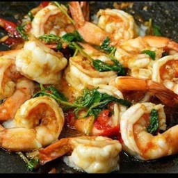 กับข้าว💥💥กะเพรากุ้ง💥💥