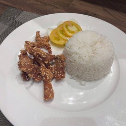 ข้าวหมูทอดงา Deep Fried Pork With Sesame