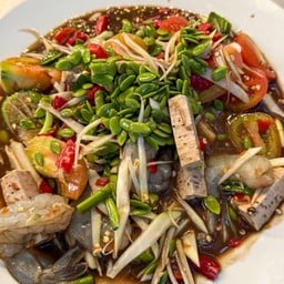 ส้มตำหมูยอกุ้งสด