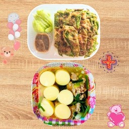 [เซตสุดฮิต] ต้มจืดเต้าหู้หมูสับ (size s) + ข้าวชะอมไข่ทอด+น้ำพริกกะปิสูตรคุณป้า