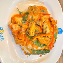 ข้าวไข่ข้นห่อหมกหอยเเมงภู่