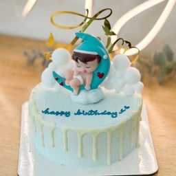 ครึ่งปอนด์ เค้กเด็กพระจันทร์สีฟ้า เขียนข้อความได้