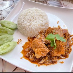 ข้าว หมูผัดกระเทียม