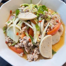 ยำหมูสับ+หมูยอ