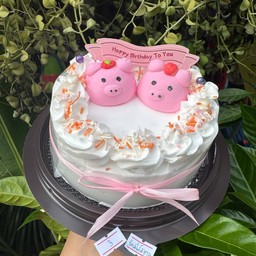 (3) เค้กลูกหมูสองตัว ขนาด 1 ปอนด์