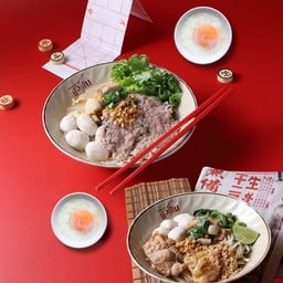 [เซ็ทคู่สุดฟิน] นัวเส้นซุปไข่ 1+นัวเส้นแห้ง 1 +ไข่ออนเซ็น 2