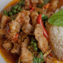 Spicy Stir Fried Wild Boar (With Rice)