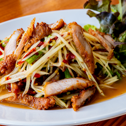 ตำไทยคอหมู (ไม่ใส่ปลาร้า)