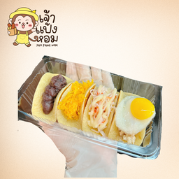 มินิแพนเค้กหน้าเปิดสุ่มไส้ 4 ชิ้น (Mini 4)