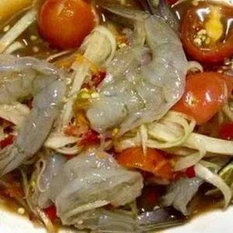 ตำกุ้งสด