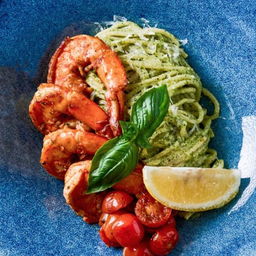 พาสต้าเพสโต้กุ้งย่างอิตาเลียน