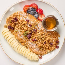 (v)Oatmeal Banana Pancakes แพนเค้กข้าวโอ๊ตกล้วยหอม