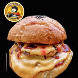 VIP เบอร์เกอร์หมูซุปเปอร์ชีส+ ซอสบาร์บีคิว