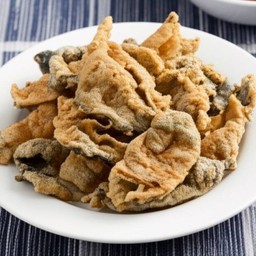 หนังปลาแซลมอนกรอบรสไข่เค็ม