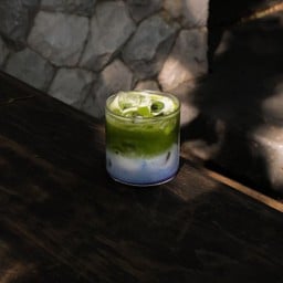 Blue matcha latte