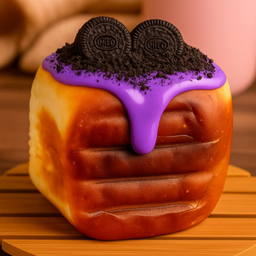 ปังปิ้งไส้เผือกหอม+โอริโอ้