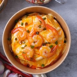 ข้าวไข่ข้นกุ้ง+ไข่กุ้ง