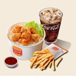 [อร่อยซ่ากับโค้ก] ชุดข้าวไก่คั่วเกลือซอสแจ่ว