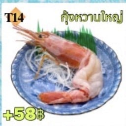 ซาชิมิ กุ้งหวานใหญ่1ตัว