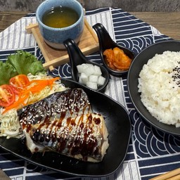 ข้าวหน้าปลาซาบะย่าง ซอสเทอริยากิ