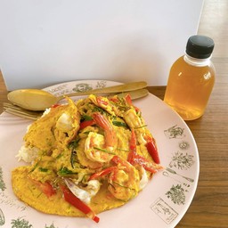 ข้าวไข่ข้นห่อหมกทะเลฟรีน้ำแก็กฮวย