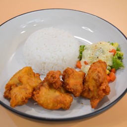 ข้าวไก่คาราเกะ+สลัด