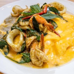 ข้าวไข่ข้นเขียวหวานทะเล