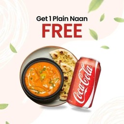 Creamy Butter Chicken + FREE 1 plain Naan & Soft Drink