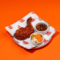 น่องไก่ติดสะโพกย่างเตาถ่าน