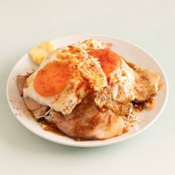 หมูชาชูไข่ดาว (ไข่ 2 ฟอง)