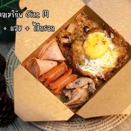 ข้าวผัดอเมริกัน(หมูหมัก) M