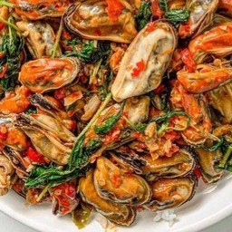 กะเพราหอยแมลงภู่