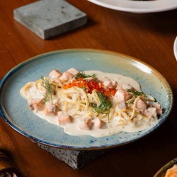 Creamy Salmon Ikura Pasta
