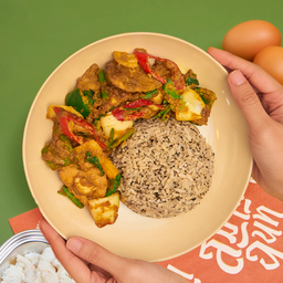 หมูนุ่มผัดผงกะหรี่