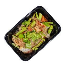 ตำเส้นเล็กหมูยอกุ้งสด