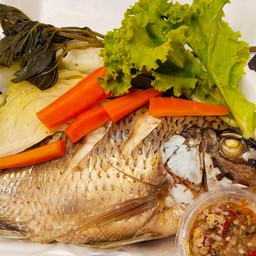 ปลานิลนึ่งไซส์ใหญ่