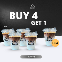 Set Latte buy 4 get 1 free