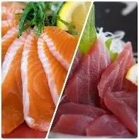 Salmon-Sashimi-5P+Maguro-Sashimi-5P-Box お刺身2種大Box เซ็ตแซลมอนซาซิมิ5Pและทูน่าซาซิมิ5P