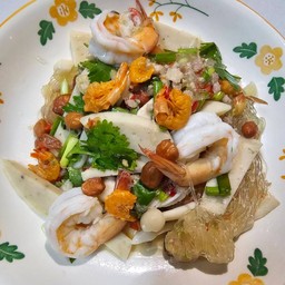 ยำวุ้นเส้นโบราณ + กุ้ง