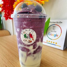 บลูเบอร์รี่โยเกิร์ตปั่น (ใหญ่ 22oz) Blueberry Yoghurt Smoothie