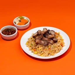 [อร่อยซ่ากับโค้ก] ข้าวหน้าหมูสาชั้นย่างเตาถ่าน +  โค้ก ออริจินัล (กระป๋อง) 