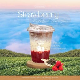 ชาไทย(ไม่มีสี)นมสดสตรอเบอร์รี่