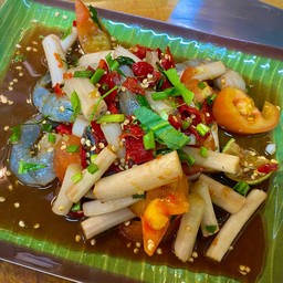 ตำไหลบัวกุ้งสด